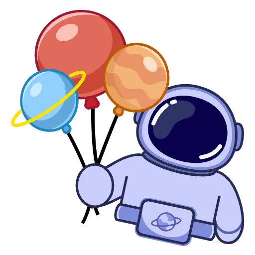 🎈 Стикер «Космонавт» для Telegram