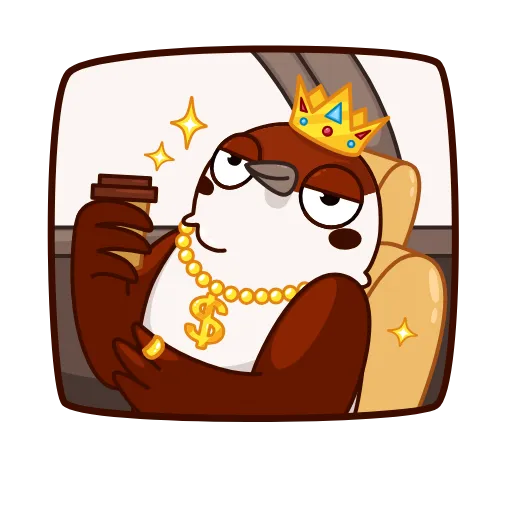 🤑 Стикер «Sparrow cabbie» для Telegram