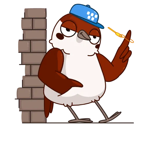 🥴 Стикер «Sparrow cabbie» для Telegram