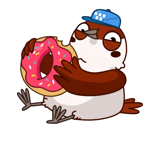 🍩 Стикер «Sparrow cabbie» для Telegram