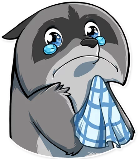 😢 Стикер «Твои стикеры —» для Telegram