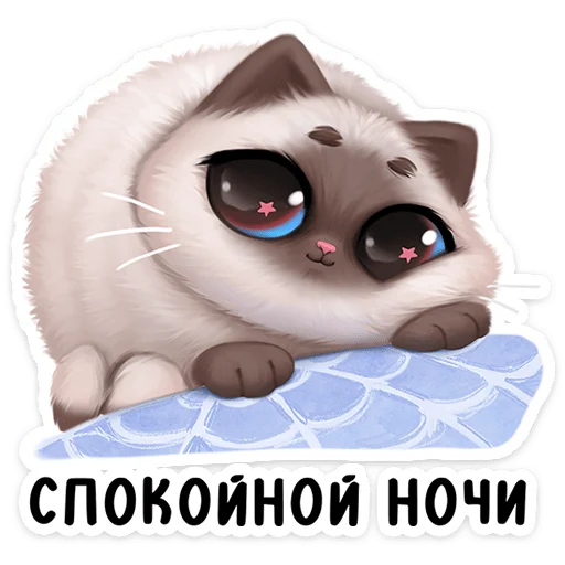 😴 Стикер «Паушка сплетёт паутинку в вашем кармашке и будет там мурчать» для Telegram