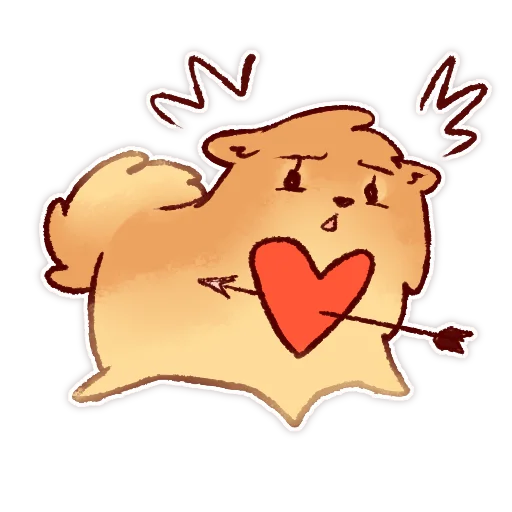 ❤️ Стикер «Булочка с корицей» для Telegram