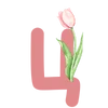 🌷 Эмодзи «Буквы с цветочками, русские и английские» для Telegram