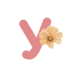 🌷 Эмодзи «Буквы с цветочками, русские и английские» для Telegram