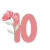 🌷 Эмодзи «Буквы с цветочками, русские и английские» для Telegram