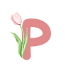 🌷 Эмодзи «Буквы с цветочками, русские и английские» для Telegram