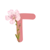 🌷 Эмодзи «Буквы с цветочками, русские и английские» для Telegram