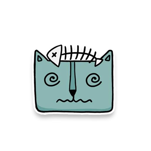 😵 Стикер «Square Cats» для Telegram