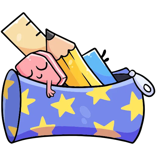 😴 Эмодзи «Канцелярики» для Telegram