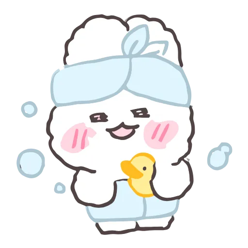 🚿 Стикер «tiny bunny stickers» для Telegram