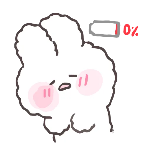 🪫 Стикер «tiny bunny stickers» для Telegram