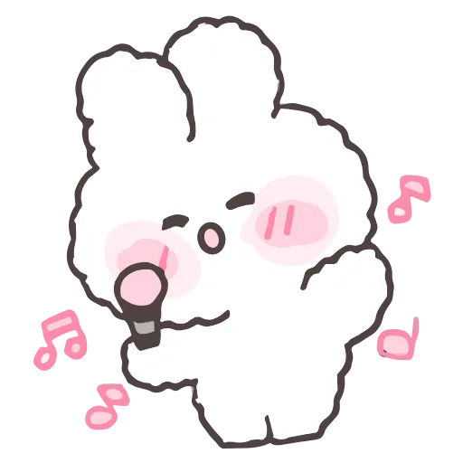 🎤 Стикер «tiny bunny stickers» для Telegram