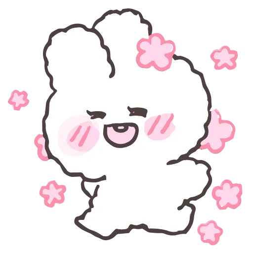 🌸 Стикер «tiny bunny stickers» для Telegram