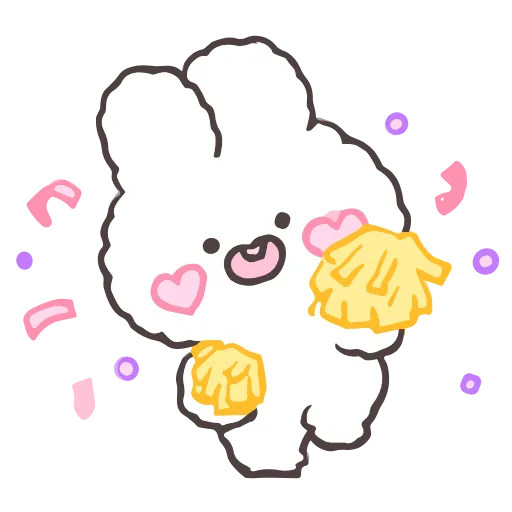 🥳 Стикер «tiny bunny stickers» для Telegram