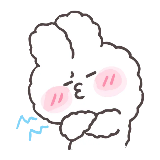 😤 Стикер «tiny bunny stickers» для Telegram