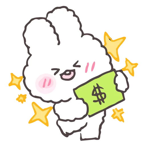 💰 Стикер «tiny bunny stickers» для Telegram