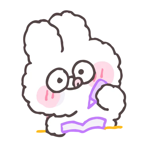 🤓 Стикер «tiny bunny stickers» для Telegram