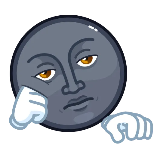 😐 Стикер «Stealth Moon» для Telegram