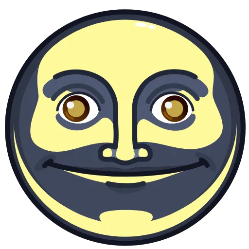 🌚 Стикер «Stealth Moon» для Telegram