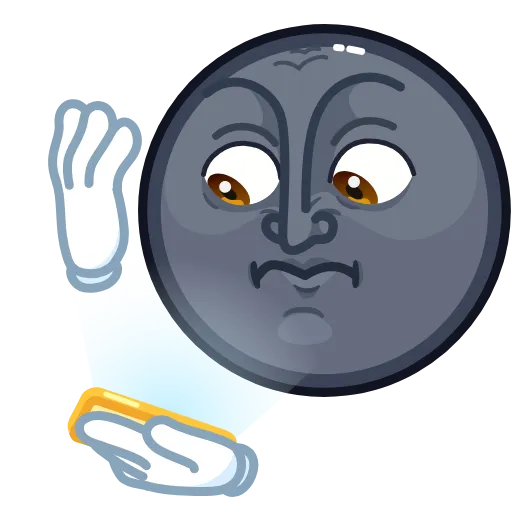 😨 Стикер «Stealth Moon» для Telegram