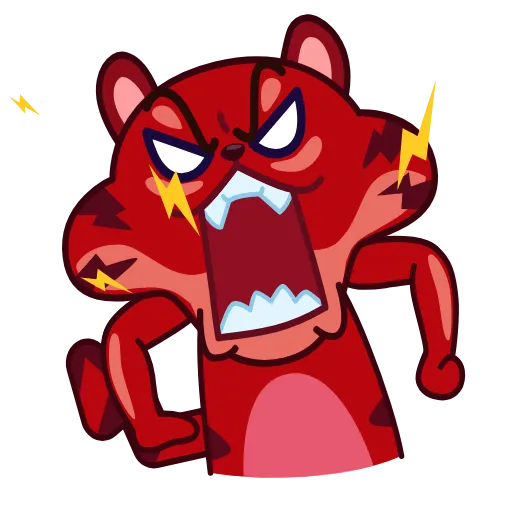 😡 Эмодзи «Tendy Tiger» для Telegram