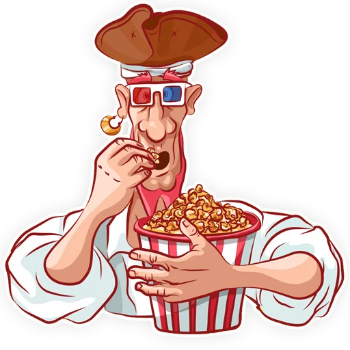 🍿 Стикер «Пират» для Telegram