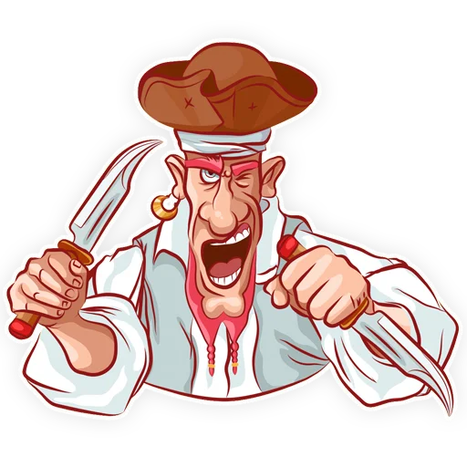 😤 Стикер «Пират» для Telegram