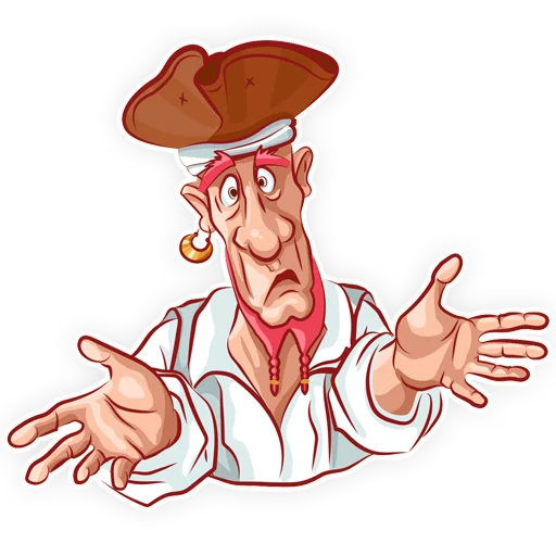 🤷 Стикер «Пират» для Telegram