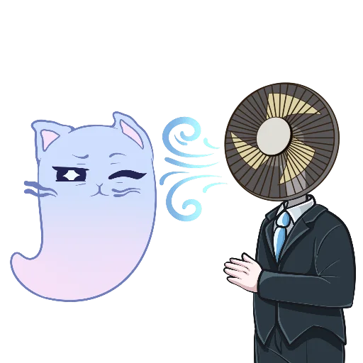 💨 Стикер «Котопризрак» для Telegram