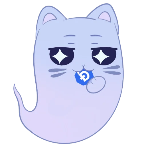 🦷 Стикер «Котопризрак» для Telegram