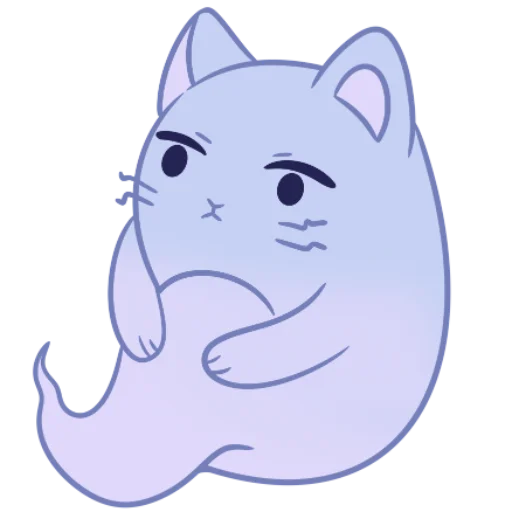 😶 Стикер «Котопризрак» для Telegram