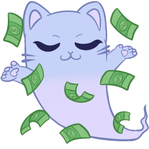 🤑 Стикер «Котопризрак» для Telegram