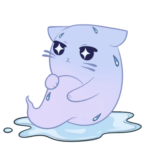 🤕 Стикер «Котопризрак» для Telegram
