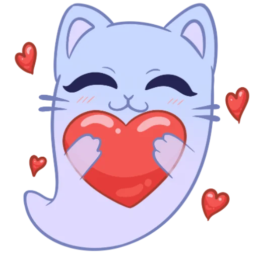 😘 Стикер «Котопризрак» для Telegram