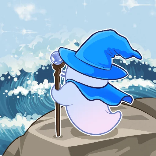 🍀 Стикер «Котопризрак» для Telegram