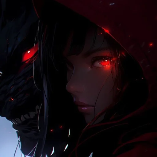 ♦️ Стикер «Red (anime chan)» для Telegram