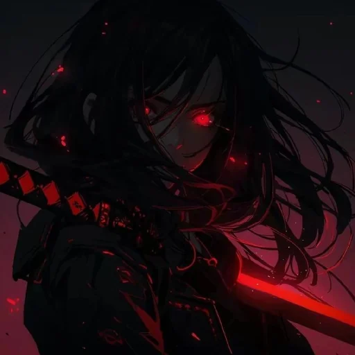 ♦️ Стикер «Red (anime chan)» для Telegram