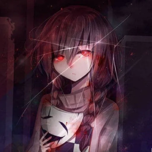 ♦️ Стикер «Red (anime chan)» для Telegram