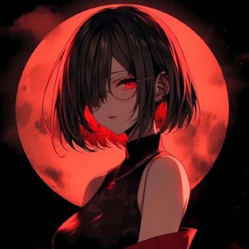 ♦️ Стикер «Red (anime chan)» для Telegram