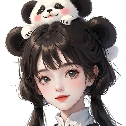 🐼 Стикер «Black (anime chan)» для Telegram
