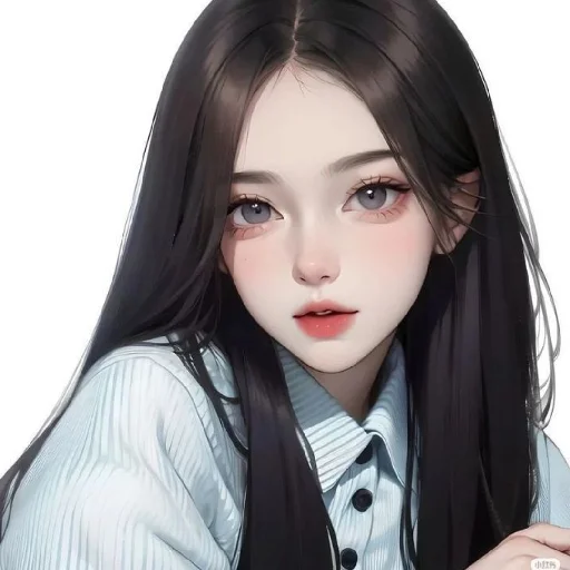 🖤 Стикер «Black (anime chan)» для Telegram