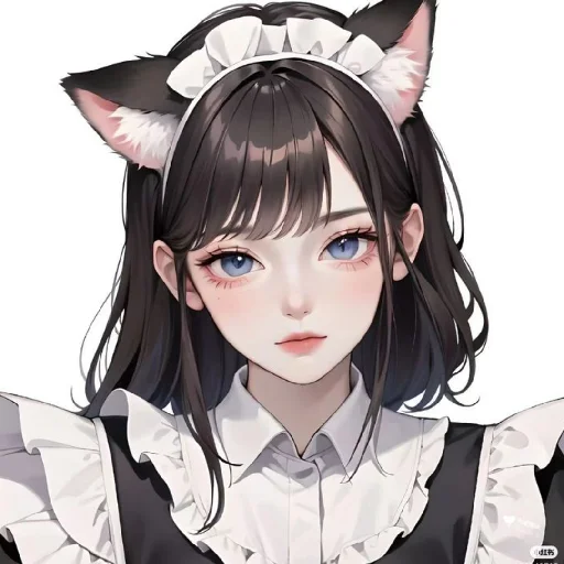 🖤 Стикер «Black (anime chan)» для Telegram