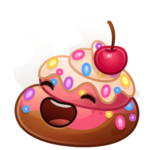 💩 Стикер «Happy Brownie» для Telegram