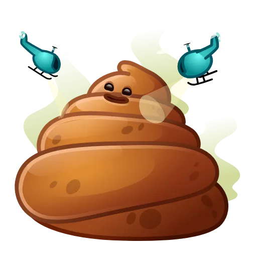 💩 Стикер «Happy Brownie» для Telegram