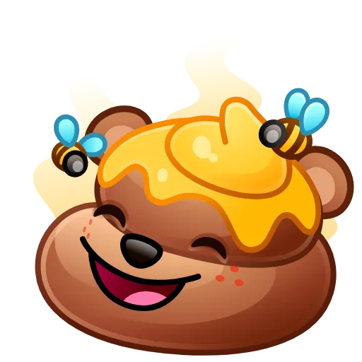 💩 Стикер «Happy Brownie» для Telegram
