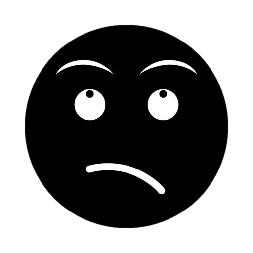 😕 Стикер «Black emojis» для Telegram