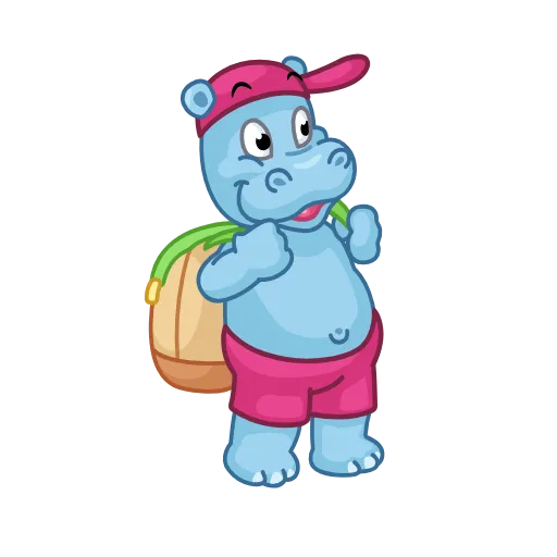 🎒 Эмодзи «Бегемотики Из Киндер» для Telegram