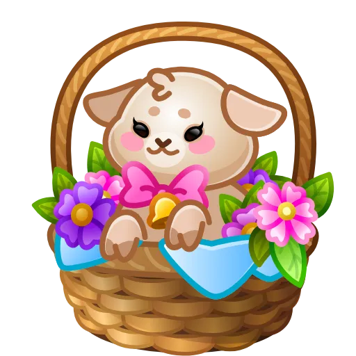 🐰 Стикер «Spring Basket» для Telegram