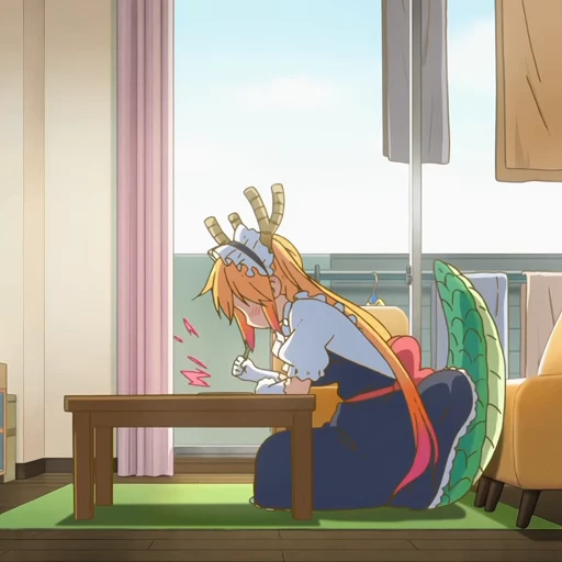 🎋 Стикер «Tooru Kobayashisan Chi no Maid Dragon» для Telegram
